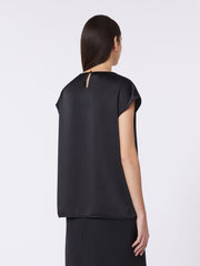Feminine satin top - Black
