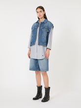 Oversized cotton Oxford shirt - Ultramarine