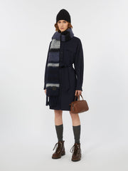 Tech wool shirt dress - Navy