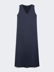 Flowing satin dress - Navy