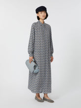 Printed silk shirt dress - Avio