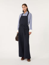 Gabardine wool dungarees - Navy