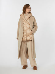 Gilet in water-repellent tech fabric - Beige