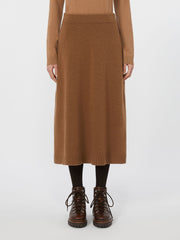 Wool knit skirt - Hazelnut brown