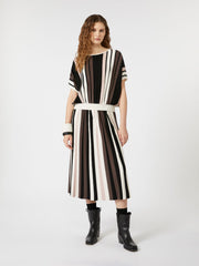 Plissé-pleated viscose yarn top - Multicolour