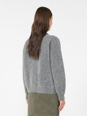 Alpaca and wool jumper - Medium grey