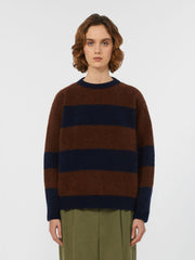Alpaca and wool jumper - Wine-coloured