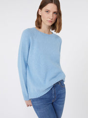 Alpaca and cotton sweater - Light blue