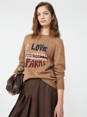 Alpaca and wool jumper - Camel