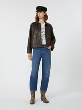 Nappa leather shacket - Dark brown