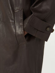 Nappa leather overcoat - Brown