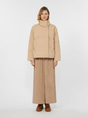 Short jacket in water-repellent fabric - Beige