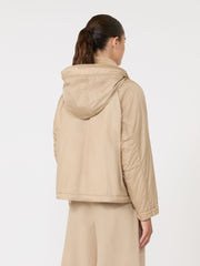 Reversible water-repellent canvas windbreaker - Beige