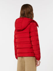 Short down jacket in water-repellent taffeta - Red
