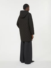 Water-repellent fabric padded parka - Black