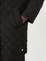 Water-repellent fabric padded parka - Black