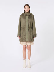 Reversible water-repellent canvas parka - Kaki