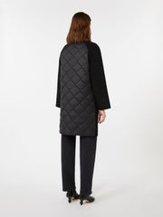 Double wool drap coat - Black