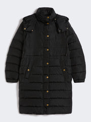 Slim-fit down jacket in water-repellent taffeta - Black