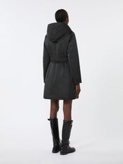 Reversible down jacket in water-repellent fabric - Black