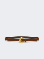 Calfskin belt - Tobacco