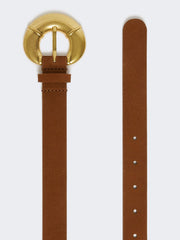 Calfskin belt - Tobacco