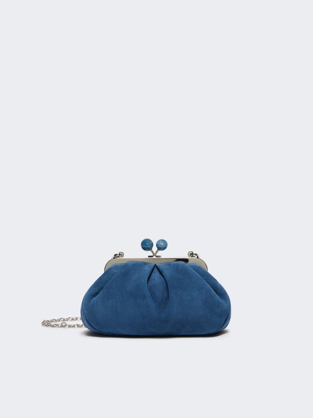 Small suede Pasticcino Bag - Cornflower blue