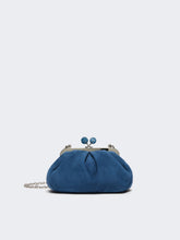 Small suede Pasticcino Bag - Cornflower blue