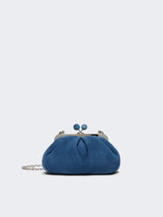 Small suede Pasticcino Bag - Cornflower blue