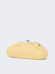 Large gingham cotton Pasticcino Bag - Yellow