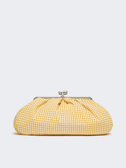 Large gingham cotton Pasticcino Bag - Yellow