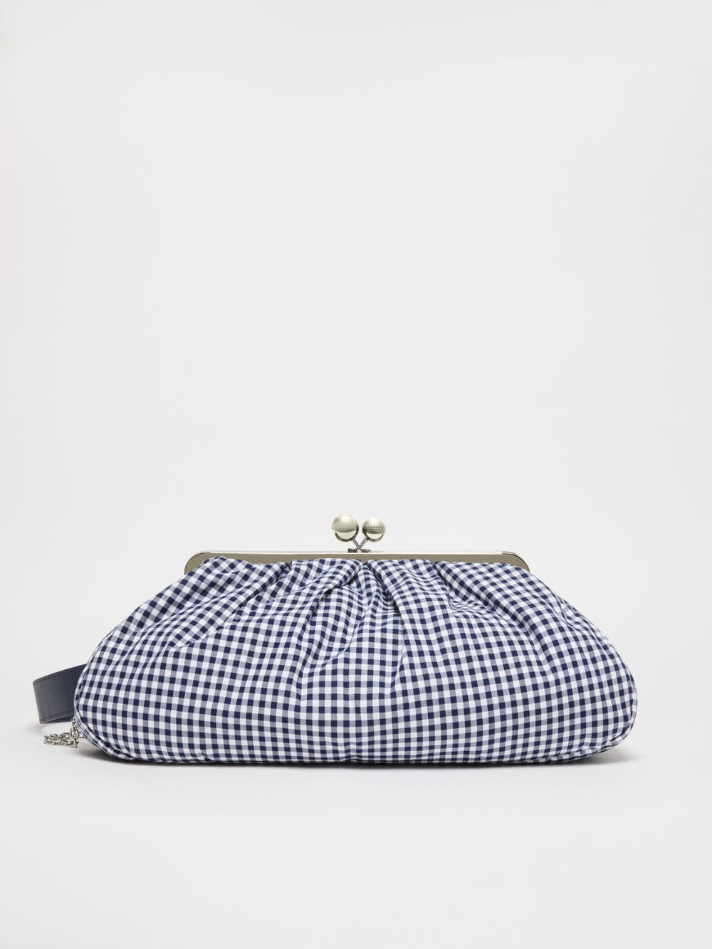 Large gingham cotton Pasticcino Bag - Ultramarine