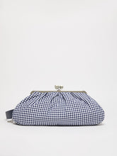 Large gingham cotton Pasticcino Bag - Ultramarine