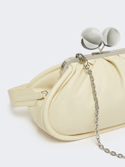 Medium Pasticcino Bag in glossy nappa leather - Ivory
