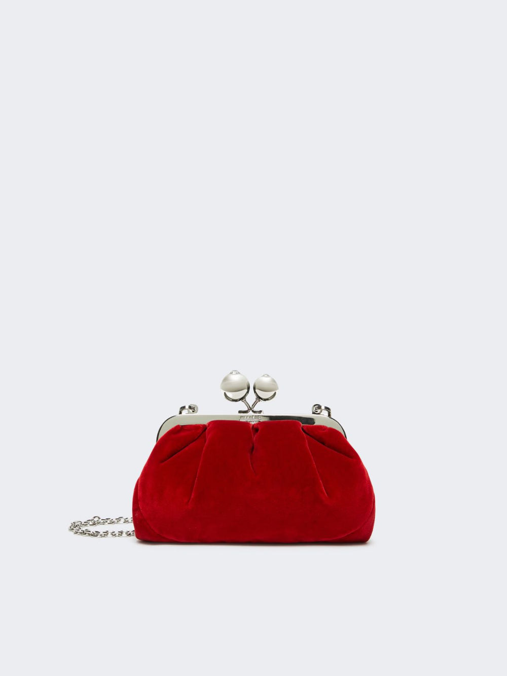 Small cotton velvet Pasticcino Bag - Red