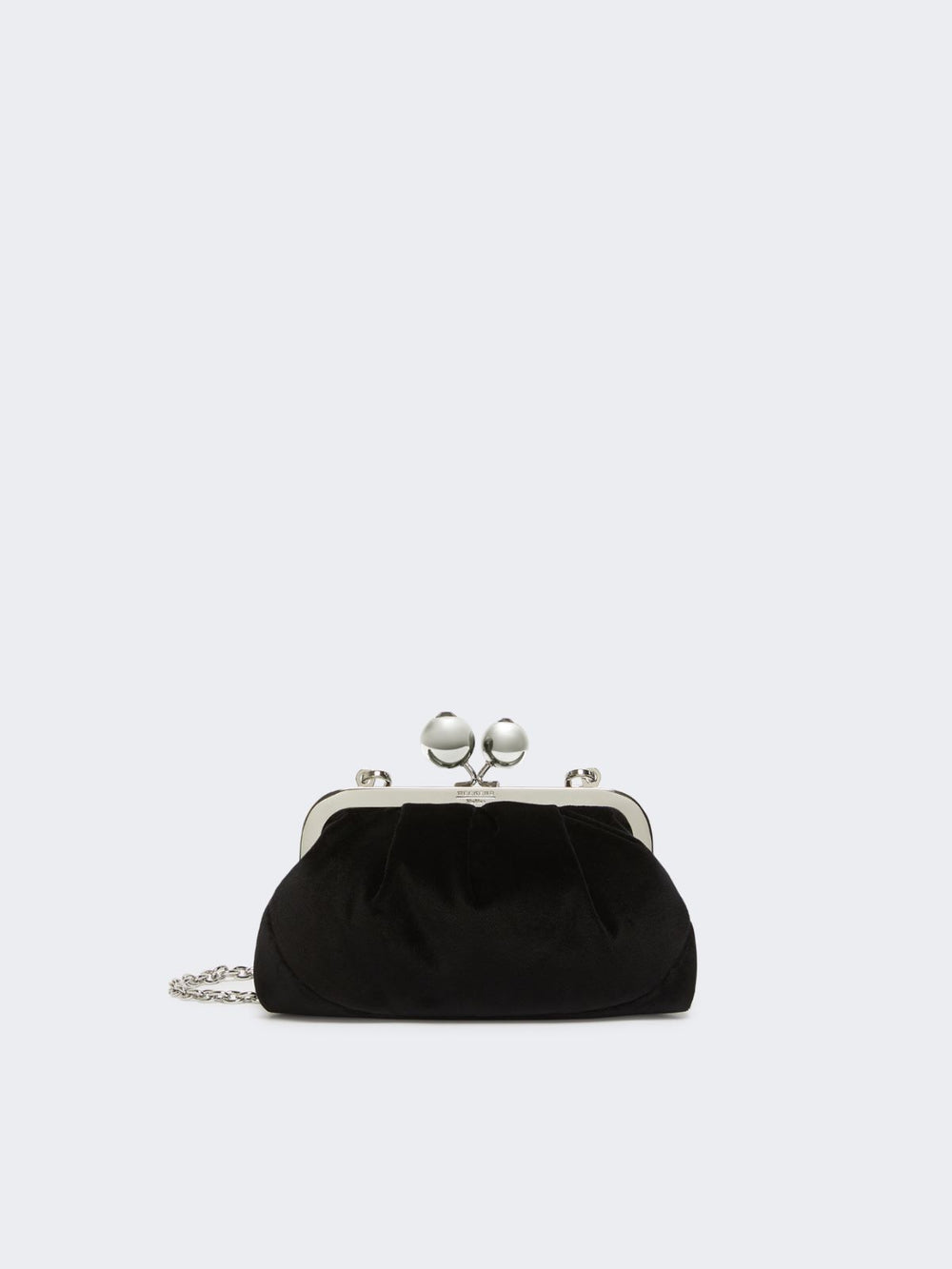 Small cotton velvet Pasticcino Bag - Black