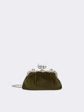 Small cotton velvet Pasticcino Bag - Kaki
