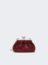 Small Pasticcino Bag in satin with rhinestones - Red