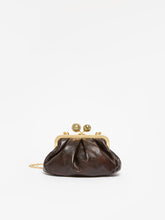 Small smooth leather Pasticcino Bag - Dark brown
