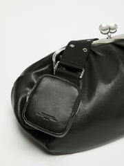 Large leather Pasticcino Bag - Black