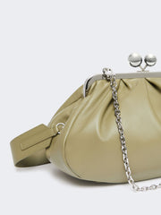 Medium sheepskin Pasticcino Bag - Sage green