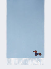 Wool and cashmere stole - Light blue