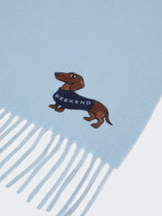 Wool and cashmere stole - Light blue