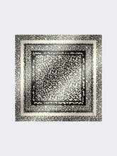 Patterned silk twill foulard - Black