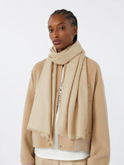 Cashmere and silk stole - Beige