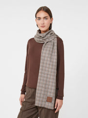 Patterned wool stole - Ivory