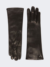 Medium-length nappa leather gloves - Black
