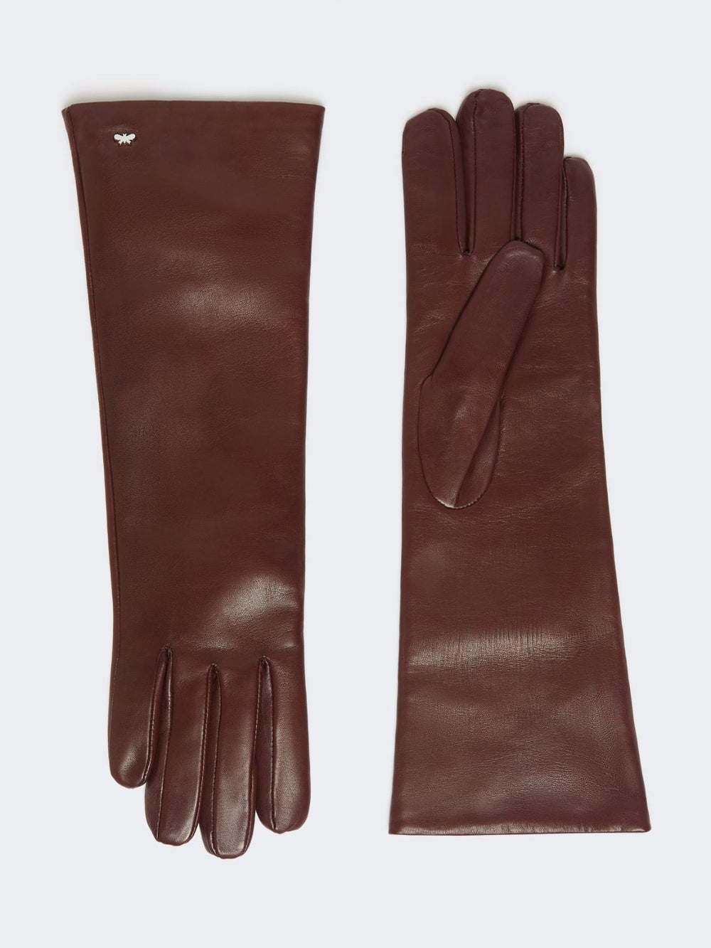 Medium-length nappa leather gloves - Bordeaux