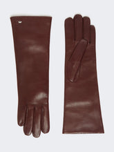 Medium-length nappa leather gloves - Bordeaux