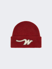 Wool beanie - Berry red